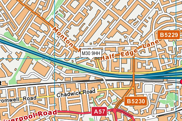 M30 9HH map - OS VectorMap District (Ordnance Survey)