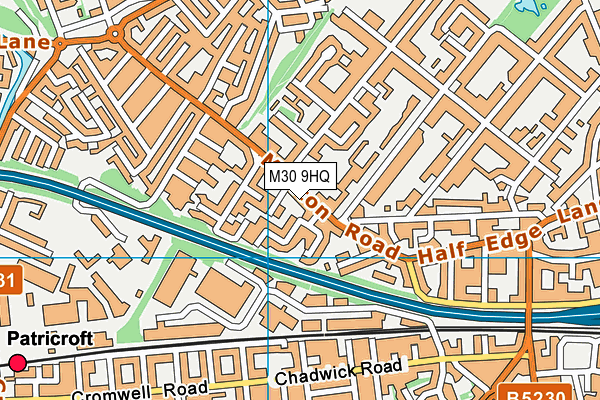 M30 9HQ map - OS VectorMap District (Ordnance Survey)