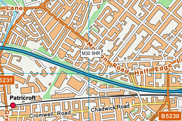 M30 9HR map - OS VectorMap District (Ordnance Survey)