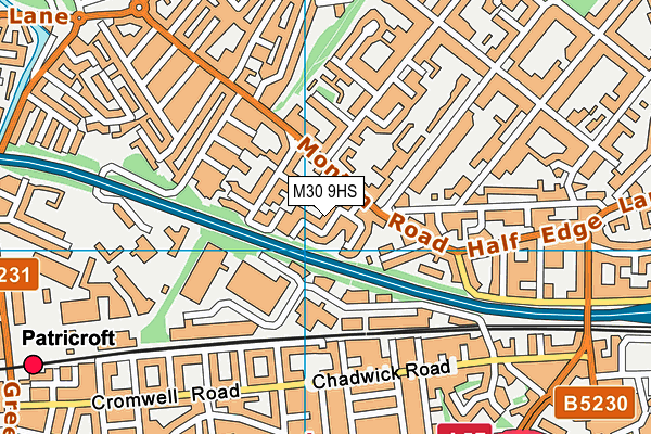 M30 9HS map - OS VectorMap District (Ordnance Survey)