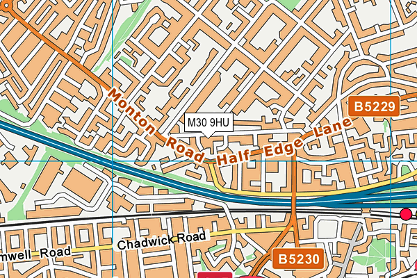 M30 9HU map - OS VectorMap District (Ordnance Survey)