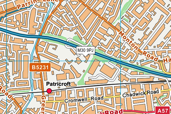 M30 9PJ map - OS VectorMap District (Ordnance Survey)