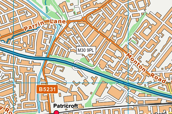 M30 9PL map - OS VectorMap District (Ordnance Survey)