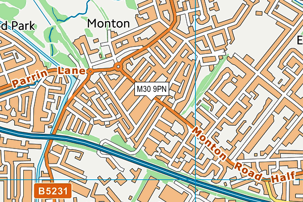 M30 9PN map - OS VectorMap District (Ordnance Survey)