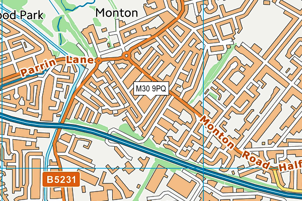 M30 9PQ map - OS VectorMap District (Ordnance Survey)