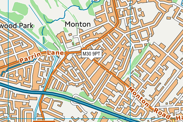 M30 9PT map - OS VectorMap District (Ordnance Survey)