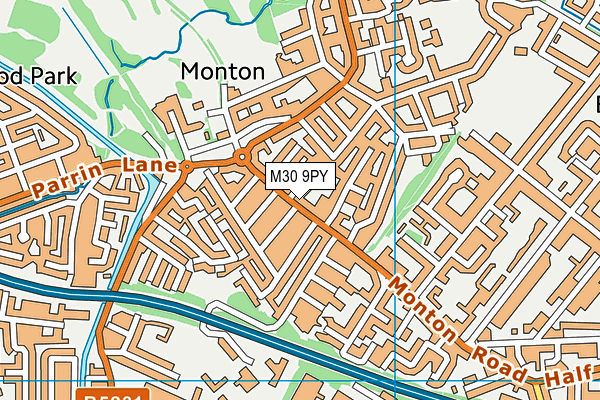 M30 9PY map - OS VectorMap District (Ordnance Survey)