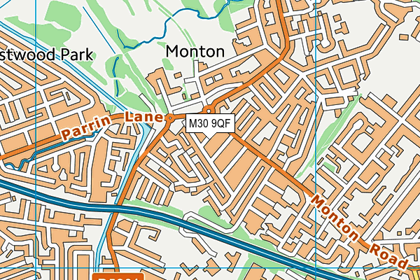 M30 9QF map - OS VectorMap District (Ordnance Survey)