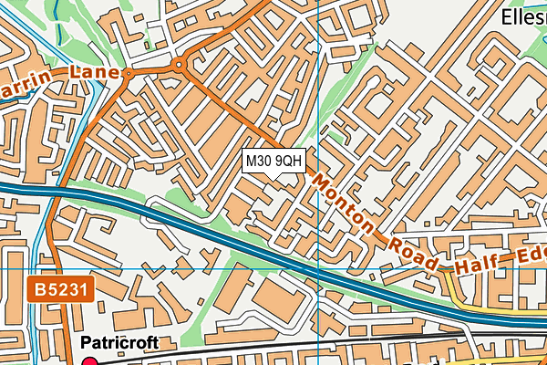 M30 9QH map - OS VectorMap District (Ordnance Survey)