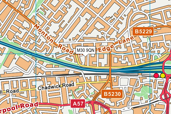 M30 9QN map - OS VectorMap District (Ordnance Survey)