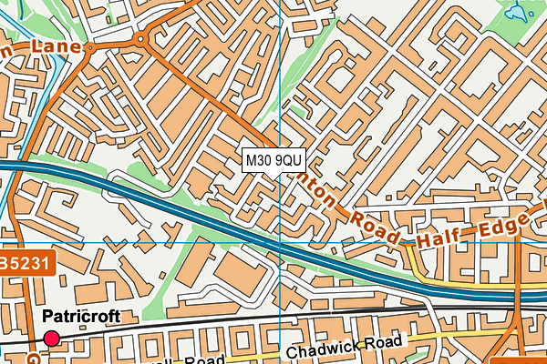 M30 9QU map - OS VectorMap District (Ordnance Survey)