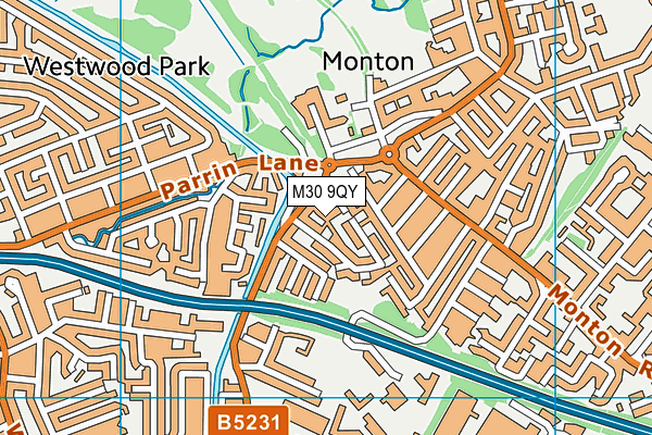 M30 9QY map - OS VectorMap District (Ordnance Survey)