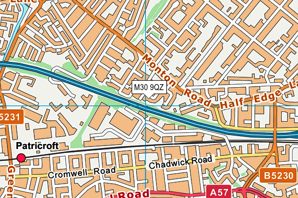 M30 9QZ map - OS VectorMap District (Ordnance Survey)