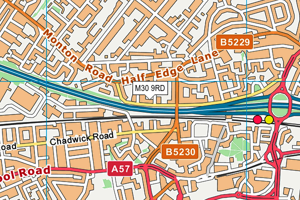 M30 9RD map - OS VectorMap District (Ordnance Survey)