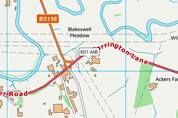 Carrington Training Centre map (M31 4AB) - OS VectorMap District (Ordnance Survey)