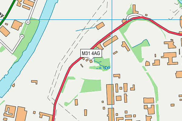 M31 4AG map - OS VectorMap District (Ordnance Survey)