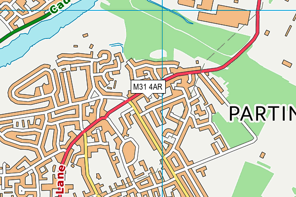 M31 4AR map - OS VectorMap District (Ordnance Survey)