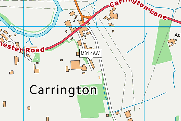 M31 4AW map - OS VectorMap District (Ordnance Survey)