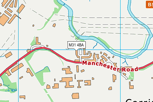 M31 4BA map - OS VectorMap District (Ordnance Survey)