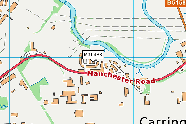 M31 4BB map - OS VectorMap District (Ordnance Survey)