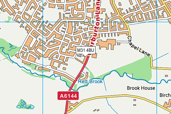 Broadoak School map (M31 4BU) - OS VectorMap District (Ordnance Survey)