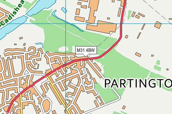 M31 4BW map - OS VectorMap District (Ordnance Survey)