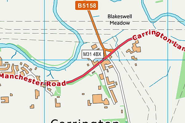 M31 4BX map - OS VectorMap District (Ordnance Survey)