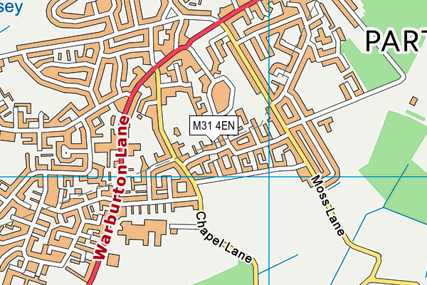 M31 4EN map - OS VectorMap District (Ordnance Survey)