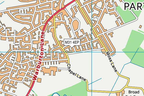 M31 4EP map - OS VectorMap District (Ordnance Survey)