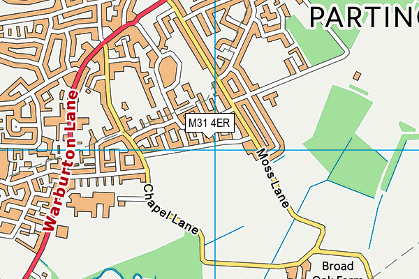Cross Lane Park map (M31 4ER) - OS VectorMap District (Ordnance Survey)