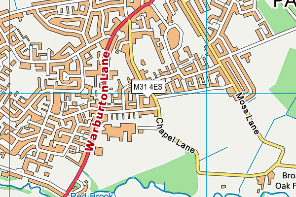 Partington Sports Village map (M31 4ES) - OS VectorMap District (Ordnance Survey)