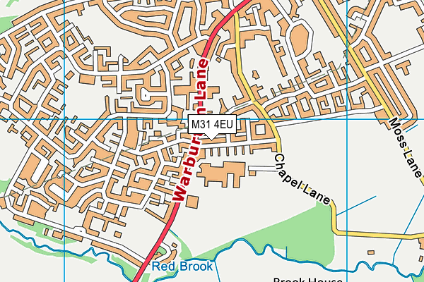 M31 4EU map - OS VectorMap District (Ordnance Survey)