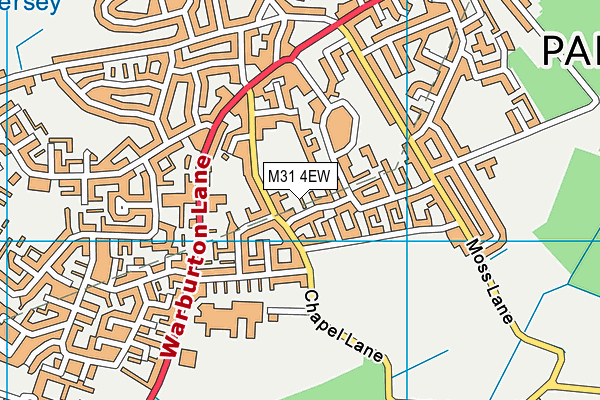 M31 4EW map - OS VectorMap District (Ordnance Survey)