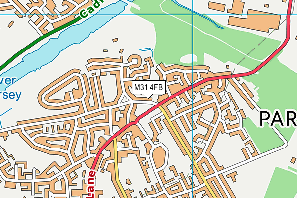 M31 4FB map - OS VectorMap District (Ordnance Survey)