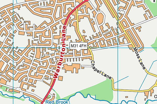 M31 4FH map - OS VectorMap District (Ordnance Survey)