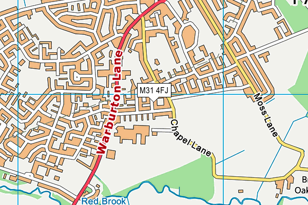 M31 4FJ map - OS VectorMap District (Ordnance Survey)