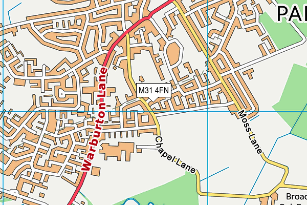 M31 4FN map - OS VectorMap District (Ordnance Survey)