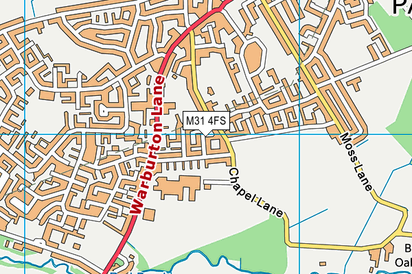 M31 4FS map - OS VectorMap District (Ordnance Survey)