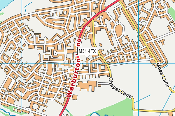 M31 4FX map - OS VectorMap District (Ordnance Survey)