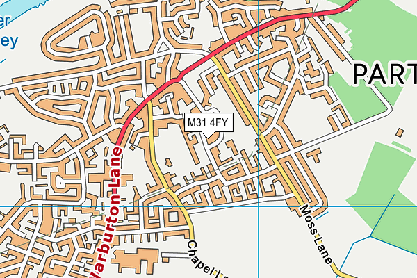 M31 4FY map - OS VectorMap District (Ordnance Survey)