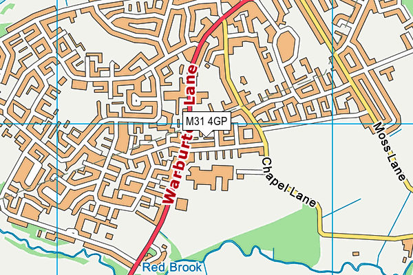 M31 4GP map - OS VectorMap District (Ordnance Survey)