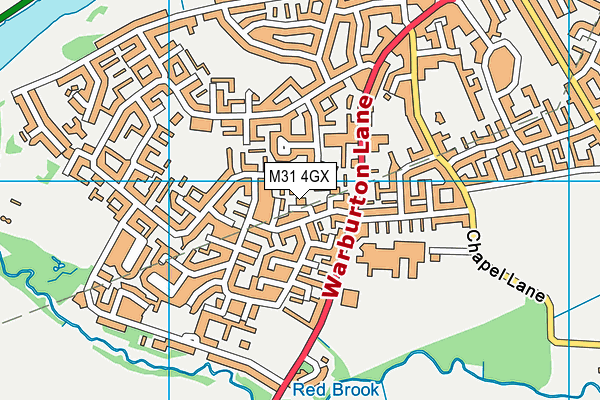 M31 4GX map - OS VectorMap District (Ordnance Survey)