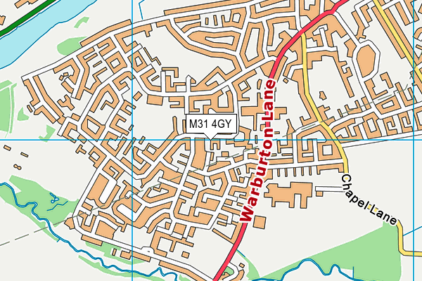 M31 4GY map - OS VectorMap District (Ordnance Survey)