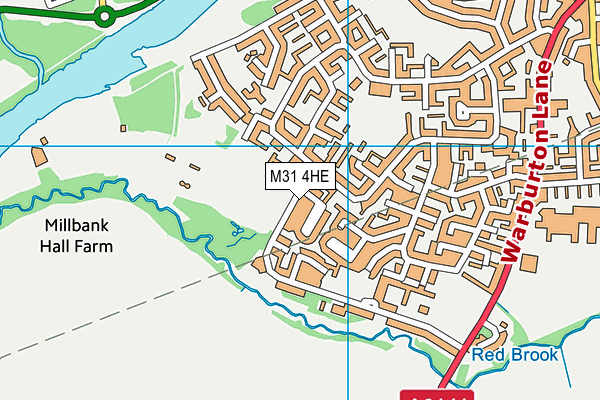 M31 4HE map - OS VectorMap District (Ordnance Survey)