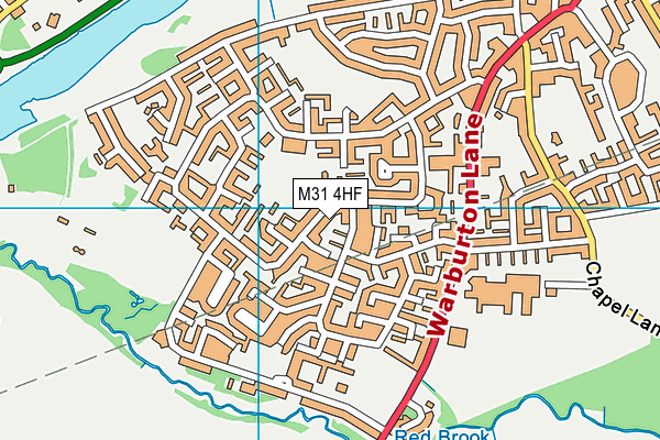 M31 4HF map - OS VectorMap District (Ordnance Survey)