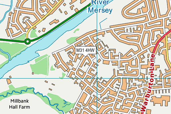 M31 4HW map - OS VectorMap District (Ordnance Survey)