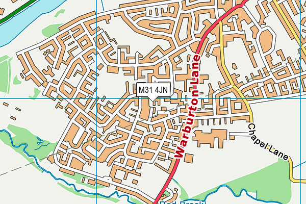 M31 4JN map - OS VectorMap District (Ordnance Survey)