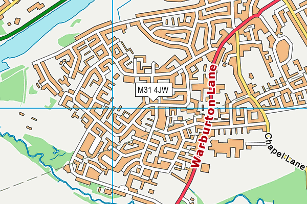 M31 4JW map - OS VectorMap District (Ordnance Survey)