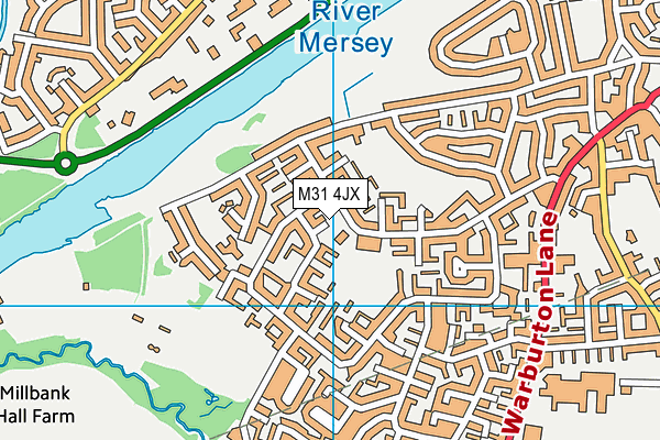 M31 4JX map - OS VectorMap District (Ordnance Survey)