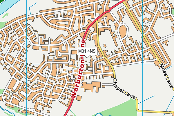 M31 4NS map - OS VectorMap District (Ordnance Survey)